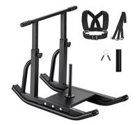 VEVOR Weight Sled, Steel Power Sled, Fitness Training Sleds for Athletic Exercise Speed Improvement, Workout Equipment with Adjustable Height Handle, Compatible with 25/51 mm Weight Plates, Black