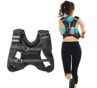 VEVOR Weighted Vest, 12 lbs Weight Vest with Reflective Stripe, Adjustable Buckle Body Weight Vest for Men Women, Workout Equipment for Strength Training, Running, Jogging, Fitness, and Weight Loss