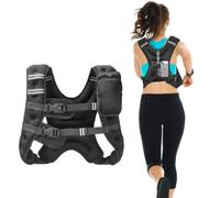 VEVOR Weighted Vest, 16 lbs Weight Vest with Reflective Stripe, Adjustable Buckle Body Weight Vest for Men Women, Workout Equipment for Strength Training, Running, Jogging, Fitness, and Weight Loss