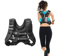VEVOR Weighted Vest, 20 lbs Weight Vest with Reflective Stripe, Adjustable Buckle Body Weight Vest for Men Women, Workout Equipment for Strength Training, Running, Jogging, Fitness, and Weight Loss