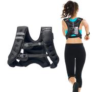 VEVOR Weighted Vest, 30 lbs Weight Vest with Reflective Stripe, Adjustable Buckle Body Weight Vest for Men Women, Workout Equipment for Strength
