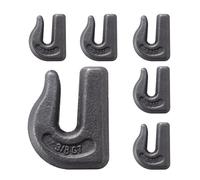 VEVOR Weld-on Grab Chain Hooks 3/8"""" Heavy Duty Tow Hook G70 Forged Steel 6 Packs Tractor Hook Weldable Compatible for Tractor Bucket Crane Chain H