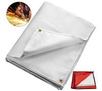 VEVOR Welding Blanket 243.8x304.8 cm Fiberglass Blanket Heavy-Duty Fire Retardant Blanket For Easy Hanging and Protection from Sparks & Splatters