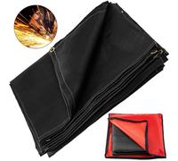 VEVOR Welding Blanket 304.8x304.8 cm Fiberglass Blanket Heavy-Duty Fire Retardant Blanket For Easy Hanging and Protection from Sparks & Splatters