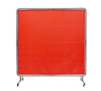 VEVOR Welding Screen with Frame, 1.8 x 1.8 m Welding Curtain Screen, Flame-Resistant Vinyl Welding Protection Screen on 4 Swivel Wheels (2 Lockable),