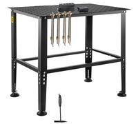 VEVOR 36" x 24" 800LBS Capacity Welding Workbench Table, Heavy-Duty Work Bench with 0.63" Fixture Holes and Non-slip Foot Pads for Welding Assembly Repair Works