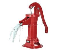 VEVOR Well Hand Pitcher Pump, 25 ft Maximum Lift, Antique Cast Iron Manual Hand Water Pump, NPT 1-1/4 in Connection, Easy Installation, Old Fashioned for Outdoor Garden, Pond, Backyard, Farm, Red