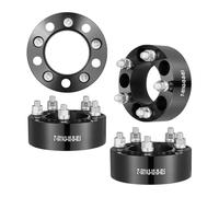 VEVOR Wheel Spacers, 2" 5"x4.5" Wheel Adapters, 5 Lug Forged Spacer, 82.5 mm Bore Hubcentric 1/2"-20 Studs Spacers, Fit for 1984-2018 Jeep and Ford, 4 PCS Black