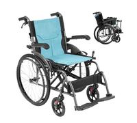 VEVOR Wheelchair, Durable Aluminum Alloy Ultra-Lightweight Wheelchairs, Portable Wheelchair with Flip-Back Desk-Length Arms, 3-Position Adjustable Footrests, 18-Inch Wide Seat, 250lbs Weight Capacity