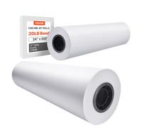 VEVOR Wide Format Paper Plotter Paper 2 Rolls 24 in x 500 ft CAD Bond Rolls