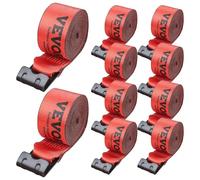 VEVOR Winch Straps, 4" x 30', 6000 lbs Load Capacity, 18000 lbs Breaking Strength, Truck Straps with Flat Hook, Flatbed Tie Downs Cargo Control for Tr