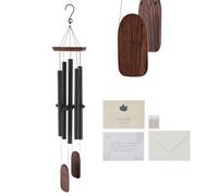 VEVOR Wind Chimes for Outside, 1220 mm, Deep Tone Wind Chimes with 5 Tubes, Unique Large Memorial for Anniversary, Amazing Outdoor Decor for Your Patio, Porch, Garden and Backyard, Black