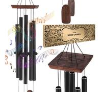 VEVOR Wind Chimes for Outside, 1220 mm, Deep Tone Wind Chimes with 5 Tubes, Unique Large Memorial for Anniversary, Amazing Outdoor Decor for Your Patio, Porch, Garden and Backyard, Black