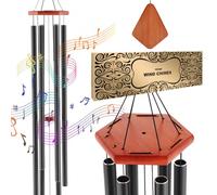 VEVOR Wind Chimes for Outside, 1524 mm, Deep Tone Wind Chimes with 6 Tubes, Unique Large Memorial for Anniversary, Amazing Outdoor Decor for Your Patio, Porch, Garden and Backyard, Black