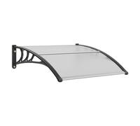 VEVOR Window Door Awning Canopy 101.6 x 101.6 cm, UPF 50+ Polycarbonate Entry Door Outdoor Window Awning Exterior, Front Door Overhang Awning for Sun