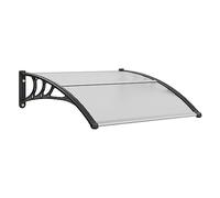 VEVOR Window Door Awning Canopy 40" x 40", UPF 50+ Polycarbonate Entry Door Outdoor Window Awning Exterior, Front Door Overhang Awning for Sun Shutter, UV, Rain, Snow Protection, Hollow Sheet