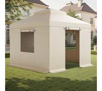 VEVOR Winter Gazebo Cover Fits 10 x 10 ft Hardtop Gazebos, All-Weather Double-Tiered Gazebo Cover with Sidewalls & Mesh Windows, High-Density PE Enclo