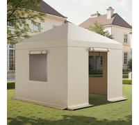 VEVOR Winter Gazebo Cover Fits 10 x 10 ft Hardtop Gazebos, All-Weather Gazebo Cover with Sidewalls & Mesh Windows, High-Density PE Material, Enclosed