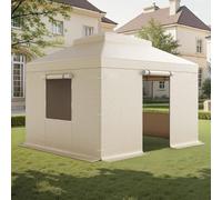 VEVOR Winter Gazebo Cover Fits 10 x 12 ft Hardtop Gazebos, All-Weather Double-Tiered Gazebo Cover with Sidewalls & Mesh Windows, High-Density PE Enclosed Storage Shelter Covers, Gazebos not Included