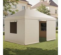 VEVOR Winter Gazebo Cover Fits 10 x 14 ft Hardtop Gazebos, All-Weather Gazebo Cover with Sidewalls & Mesh Windows, High-Density PE Material, Enclosed Storage Shelter Covers, Gazebos not Included