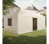 VEVOR Winter Gazebo Cover Fits 12 x 20 ft Hardtop Gazebos, All-Weather Double-Tiered Gazebo Cover with Sidewalls & Mesh Windows, High-Density PE Enclosed Storage Shelter Covers, Gazebos not Included