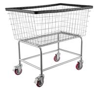 VEVOR Wire Laundry Cart, 4.5 Bushel Wire Laundry Basket with Wheels, 35"x15.7"x22" Commercial Wire Laundry Basket Cart, Steel Frame with Chrome Finish, 5'' Casters, Wire Basket Cart