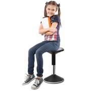 VEVOR Wobble Chair, Height-Adjustable (15.7-21.7") Active Chair, Flexible Seating Wobble Stool Made of PVC+ABS Improves Focus & Posture, Ideal for Schools, Office and Home, Age 12-18, Black