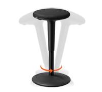 VEVOR Wobble Chair, Height-Adjustable (21.7-28.3") Active Chair, Flexible Seating Wobble Stool Made of Iron Improves Focus & Posture, Ideal for Schools, Office and Home, 8° Tilt Angle, Age 12-18 Black