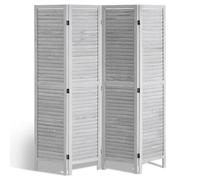 VEVOR Wood Room Divider, 4 Panel Folding Privacy Screen, 66.9 Inches Tall Indoor Wooden Partition, Portable Decoration Screen, for Room Separation, Home, Office, Restaurant & Bedroom (Light Grey)