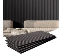 VEVOR Wood Slat Acoustic Panels, 23.6 x 47.2 inch, MDF Accent Wooden Wall Panels for Modern Interior Wall Decor, Faux Wood Wall Board Panels for Noise Reduction, Black Oak