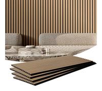 VEVOR Wood Slat Acoustic Panels, 23.6 x 47.2 inch, MDF Accent Wooden Wall Panels for Modern Interior Wall Decor, Faux Wood Wall Board Panels for Noise Reduction, Light Oak