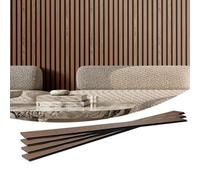 VEVOR Wood Slat Acoustic Panels, 7.9 x 94.5 inch, MDF Accent Wooden Wall Panels for Modern Interior Wall, Faux Wood Wall Board Panels for Stylish Decor and Noise Reduction, Walnut