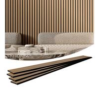 VEVOR Wood Slat Acoustic Panels, 7.9 x 94.5 inch, MDF Accent Wooden Wall Panels for Modern Interior Wall Decor, Faux Wood Wall Board Panels for Noise Reduction, Light Oak