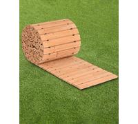 VEVOR Wooden Garden Pathway, 16 ft L x 17 in W, Non-Slip Straight Garden Walkway, Roll Out Cedar Outdoor Walkway Path with Wire Rope Connection, Decorative Garden Paver for Backyard Wedding Party