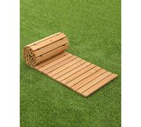 VEVOR Wooden Garden Pathway, 8 ft L x 17 in W, Non-Slip Straight Garden Walkway, Roll Out Cedar Outdoor Walkway Path with Wire Rope Connection, Decora