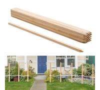VEVOR Wooden Garden Stakes, 25 Pcs 48x0.75x0.75 in Survey Grading Stakes, Garden Ground Stake with Sharp Point, Fir Wood Plant Support Stake, Sign Posts for Silt Fence Backyard Boundaries Baselines