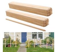 VEVOR Wooden Garden Stakes, 50 Pcs 36x0.75x0.75 in Survey Grading Stakes, Garden Ground Stake with Sharp Point, Fir Wood Plant Support Stake, Sign Posts for Silt Fence Backyard Boundaries Baselines