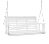 VEVOR Patio Courtyard & Garden, Upgraded 880 lbs Strong Load Capacity, Heavy Duty Swing Chair Bench with Hanging Chains for Outdoors, White, 1219 x 490 x 584 mm