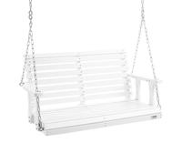 VEVOR 48” Porch Swing Bench Wooden Hanging Outdoor Garden Patio Courtyard White