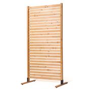 VEVOR Wooden Privacy Screen, 36" W x 76" H Outdoor Privacy Screen, Freestanding Wood Privacy Panel with Stand, Decorative Patio Privacy Screen, Outdoor Divider for Balcony Patio Lawn Garden
