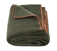 VEVOR Wool Camping Blanket, Large Warm Stadium Blanket, Waterproof & Windproof, Flame Retardant, Great for Outdoors, Picnics, Hiking, Sports Events, Travel, 64" x 88" (80% Wool), Army Green