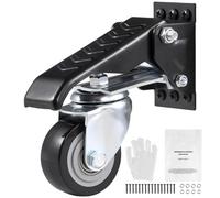 VEVOR Workbench Caster Wheels, 74.8kg Load Capacity, Set of 4, 6.3cm Heavy Duty Retractable Casters, Side Mounted Adjustable Stepdown Wheels with 360°