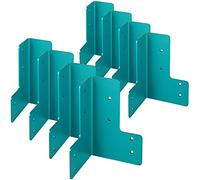 VEVOR Workbench Corner Brackets, 5mm Thick Steel Shop Table Bracket Kit, 8 PCs Workbench Bracket Kit, Right Angle Shop Table Corner Brackets with Hardware Kit, Joint Fastener for Desk Edge, Family DIY