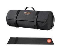 VEVOR Workout Sandbag, Heavy Duty Workout Power Bags with Handles, 50-125 lbs Adjustable Slam Bag for Fitness Strength Weight Training Cross-Training, Home Gym Exercise, Black (Unfilled)