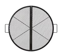 VEVOR X-Marks Fire Pit Grill Grate, Foldable Round Cooking Grate, Heavy Duty Steel Campfire BBQ Grill Grid with Handle and Support X Wire, Portable Camping Cookware for Outside Party, 36 Inch Black