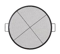 VEVOR X-Marks Fire Pit Grill Grate, Round Cooking Grate, Heavy Duty Steel Campfire BBQ Grill Grid with Handle and Support X Wire, Portable Camping Cookware for Outside Party & Gathering, 36 Inch Black