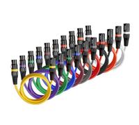 VEVOR XLR Cable 6.5 ft, 10 Pack, Shielded Balanced DMX Male to Female Microphone Cables, Gold-Plated 3-Pin XLR Mic Speaker Cord Wire, for Stage Lighting, Microphones, Amplifier, Mixer, Speaker Systems