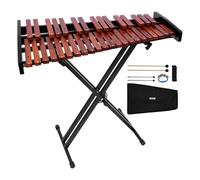 VEVOR Xylophone 37 Notes, Professional Wooden Percussion Instrument with Height Adjustable Foldable Stand, 4 Mallets, Carrying Bag, Musical Instrument Kit, for Beginners, Adults
