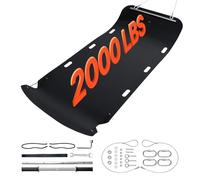 VEVOR Yard Drag Sled, 110 x 46 in, 2000lbs Heavy Duty Utility Sled, HDPE Drag Glider with Ropes & Pull Cable, Dual Use Game Hauler for Firewood Ice Fishing, Compatible with ATVs UTVs Tractors