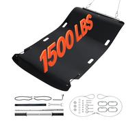 VEVOR Yard Drag Sled,90 x 46 in, 1500lbs Heavy Duty Utility Sled, HDPE Drag Glider with Ropes & Pull Cables, Hand & Vehicle Use Game Hauler for Firewood Ice Fishing, Compatible with ATVs UTVs Tractors